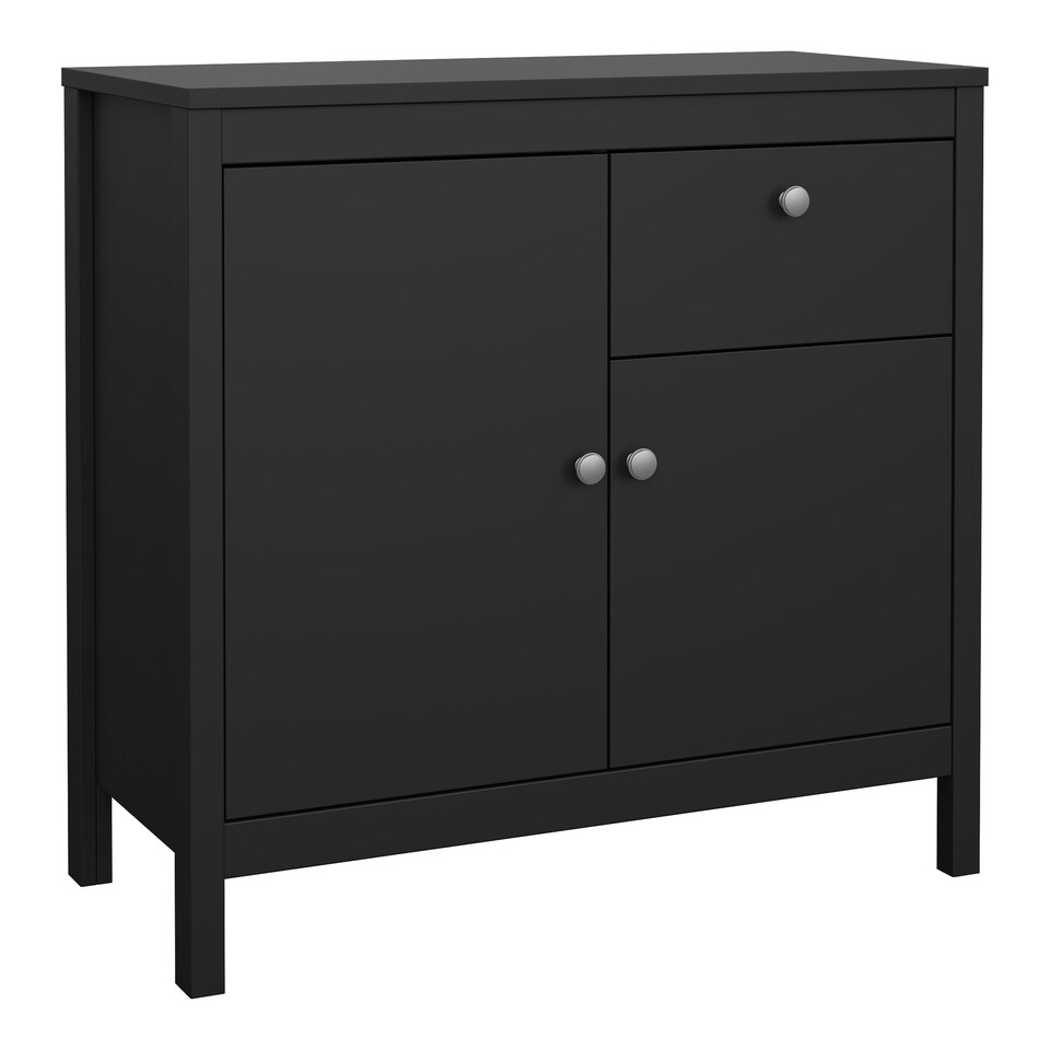 image 1 of Madrid Sideboard 2 Doors 1 Drawer in Matt Black