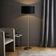 image 1 of ValueLights Charlie Chrome Floor Lamp Black Shade & Bulb 