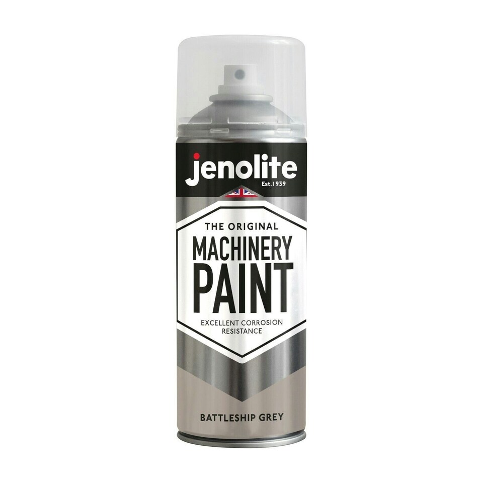 Jenolite Scuff Resistant Machinery Paint - Battleship Grey - 400ml Spray Can