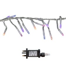 9.3m 720 LED Christmas Cluster String Lights with Timer in Rainbow on ...