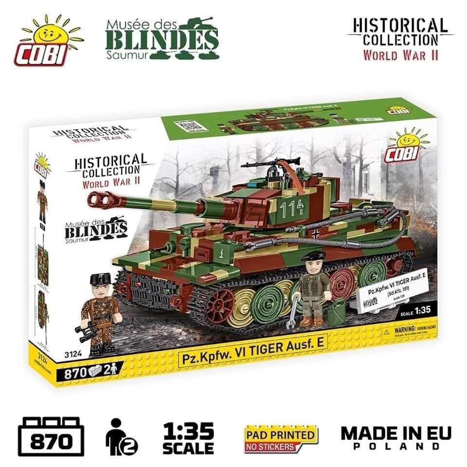 image 1 of PzKpfw VI Tiger Ausf. E brick tank model - COBI 3124 - 862 bricks