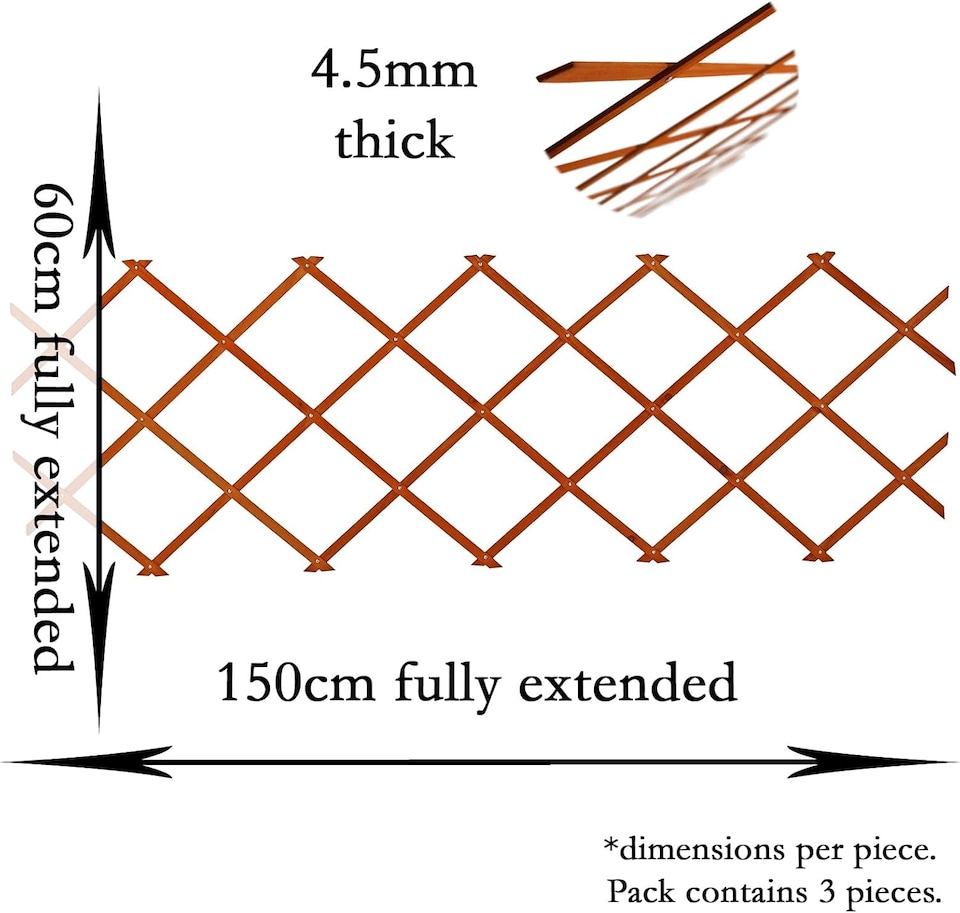 image 1 of Actiasgear 5ft Wooden Expandable Trellis | 9pcs Garden Fence & Plant Support Panels