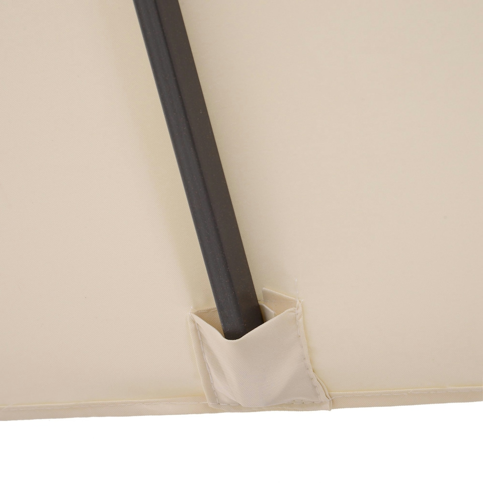 image 1 of Outsunny Sun Umbrella Canopy Double-sided Crank Sun Shade Shelter 4.6M Beige