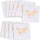image 1 of Multipack of 10 Thank You Cards for Him/Her/Friend - Black & Gold Spotty Design, 130mm x 100mm