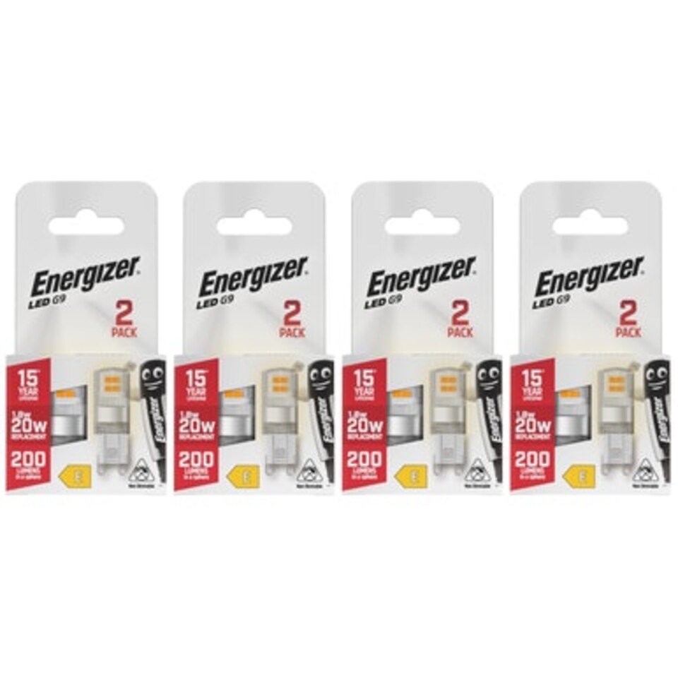 image 1 of Energizer LED G9 200lm 1.8W 2700K (Warm White) Light Bulb - Pack  of 8