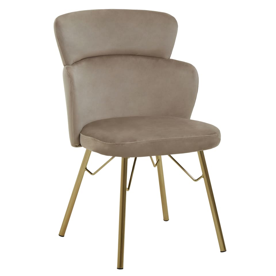 image 1 of Interiors by Premier Mink Velvet Chair, Rustless Velvet Armchair, Easy to Assemble Bedroom Chair, Easy to Clean Outdoor Chair