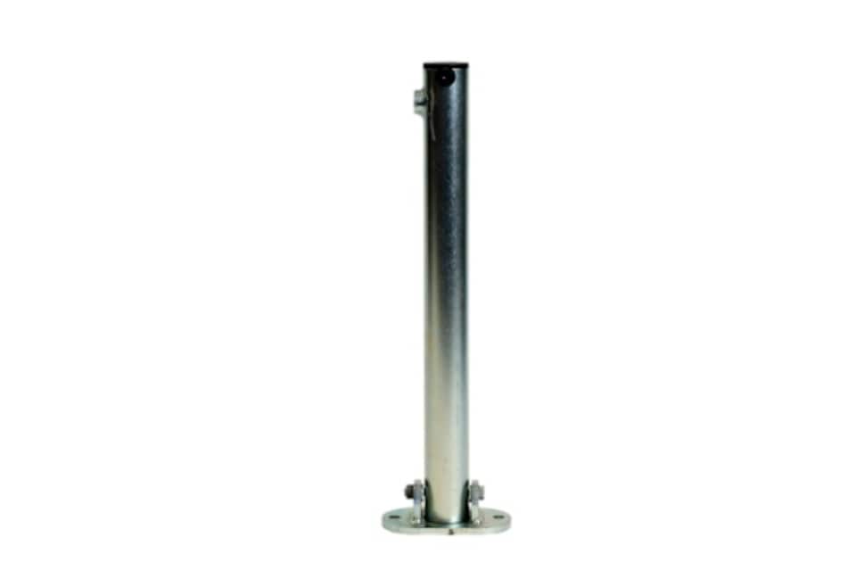 image 1 of The Ramp People Folding Parking Bollard - Steel Silver Includes Fixings