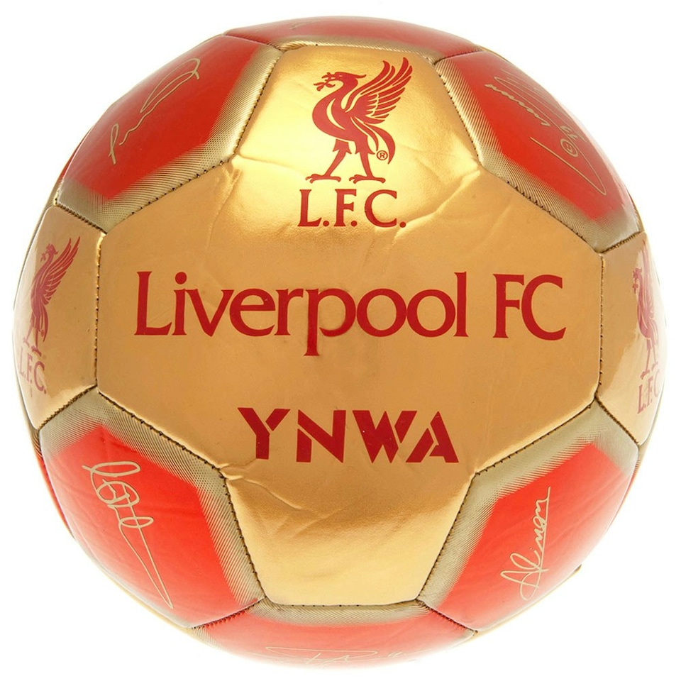 image 1 of Liverpool FC YNWA Signature Football - Red/Gold - 5
