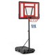 image 1 of COSTWAY Basketball Hoop Backboard Adjustable Basketball Goal System Red | Standard