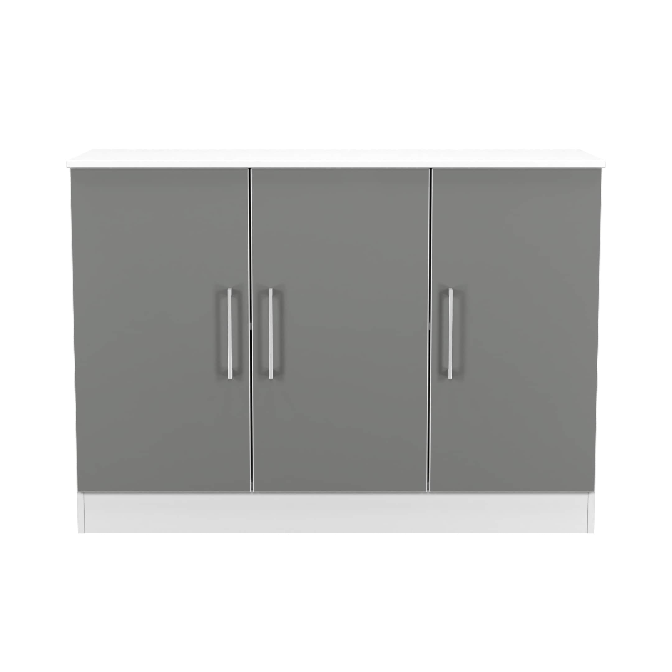 Gloucester 3 Door Sideboard in Uniform Grey & White Matt