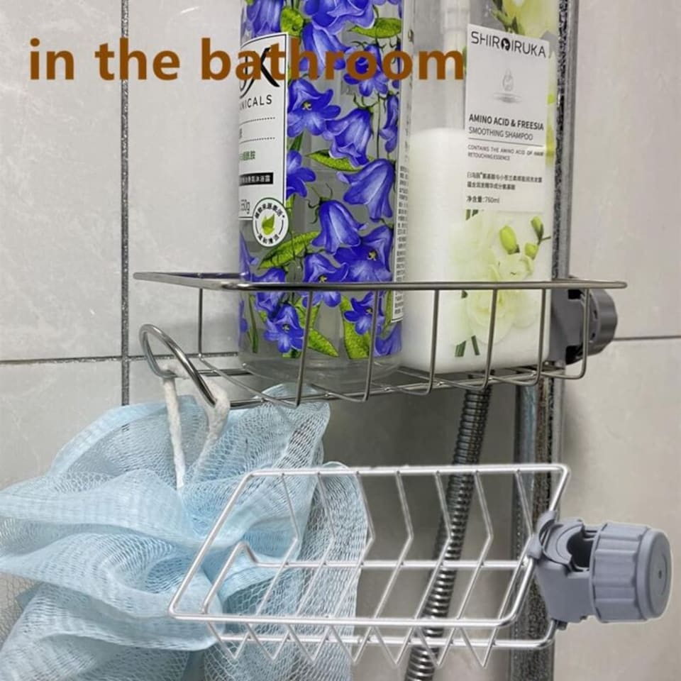 Storage Rack With Computer Pc sponge drainer, faucet storage rack, kitchen sink, bathroom, faucet ...
