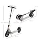 image 5 of HOMCOM Adult Teens Kick Scooter Foldable Height Adjustable Aluminium Ride On Toy for 14 older with Rear Wheel & Hand Brake, 200mm Big Wheels, Shock Mitigation System - Silver