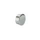 image 2 of 35mm Fixed Length Metal Curtain Pole Set Chrome End Cap Finial 105cm | Silver | Silver