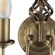 image 4 of Set of 2 Barley Twist - Antique Brass Wall Lights | Yellow | 2