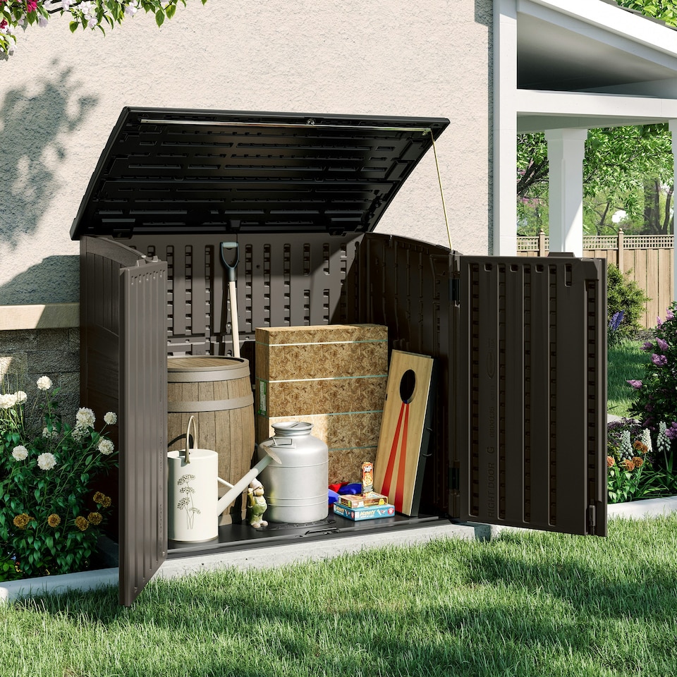 image 1 of Suncast Stow-Away Store - Stone Grey Grey