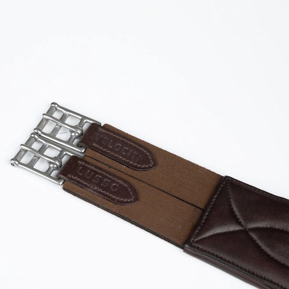 image 1 of Velociti Lusso Leather Anatomical Horse Girth | Multi | Havana | 38in | 1