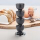 image 2 of Zeal Stack & Store Egg Cups Set with Chrome Stand, Set of 4, Dark Grey