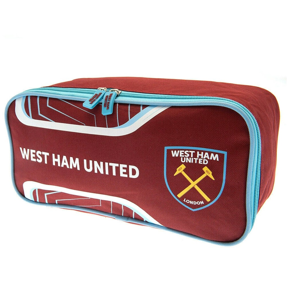 image 1 of West Ham United FC Crest Football Boot Bag - Claret Red/Sky Blue - One Size Red | One Size