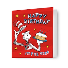 Dr Seuss Cat in the Hat Birthday Card