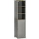 image 10 of Bath Vida Priano 1 Door 2 Shelf Tall Bathroom Cabient, Grey & Oak