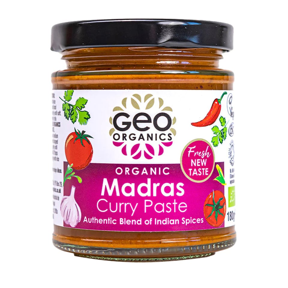 Organic Madras Curry Paste 180g (Geo Organics)