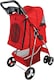 image 3 of Pet Stroller Dog Cat Puppy Pram Pushchair Travel Cart Jogging Buggy Carrier (Red)