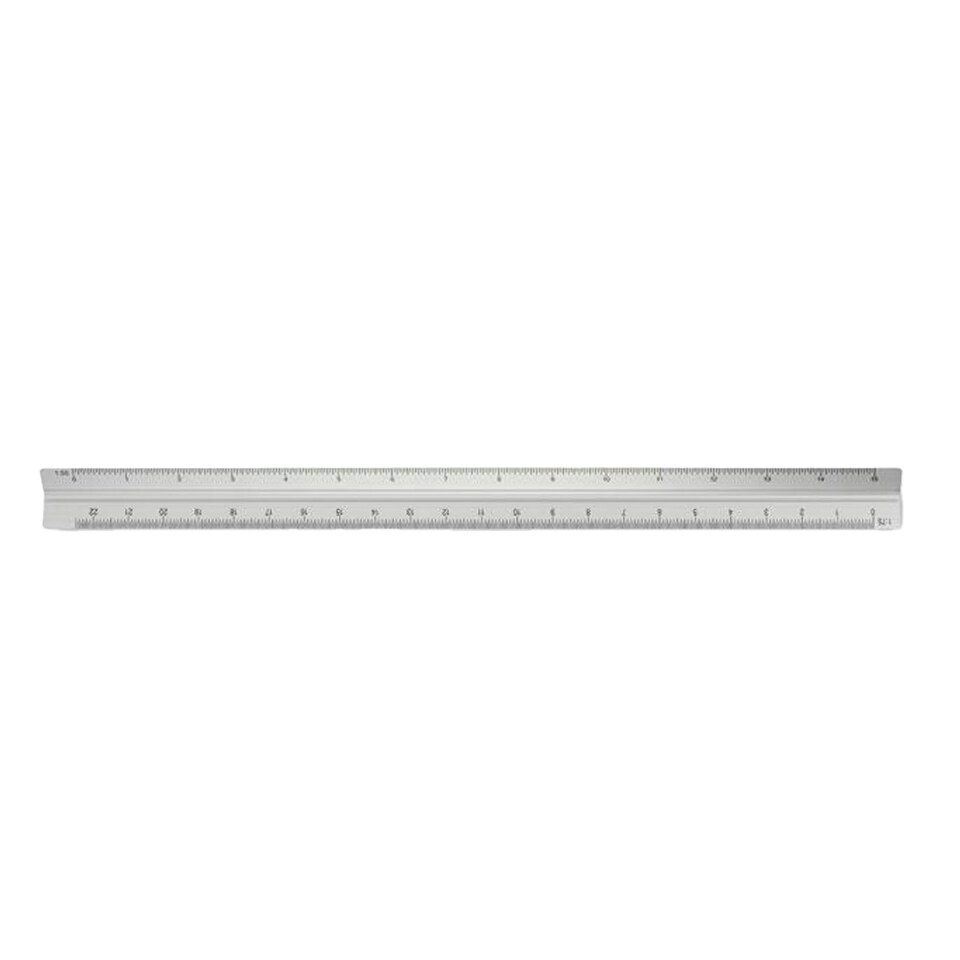 image 1 of MidOcean Tria Aluminium Ruler - Matt Silver - One Size