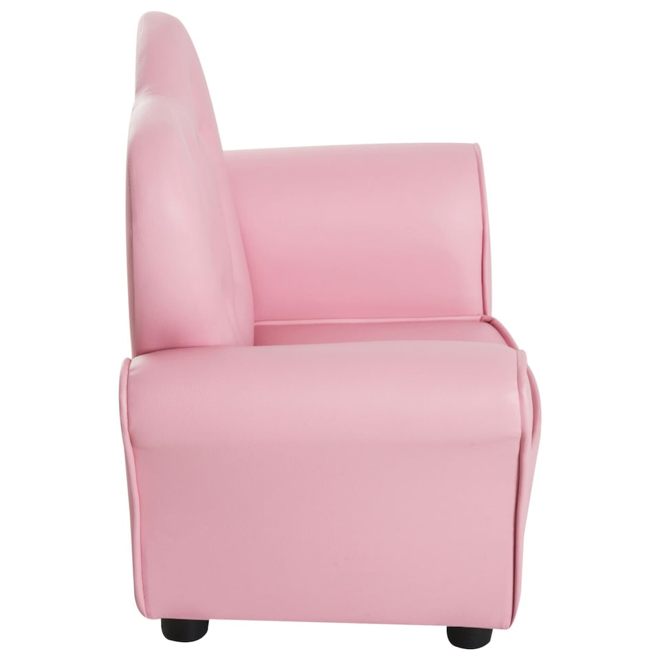 image 1 of HOMCOM Kids Sofa Toddler Armchair Children Chair Princess-Themed Nursery Pink