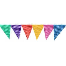 Polka Dot Party Bunting with Orange String 10m with 20 Pennants
