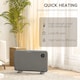 image 4 of HOMCOM 1200W Electric Panel Heater, Freestanding or Wall Mounted, Convector Heater with LED Display, Open Window Detection, Timer, Overheat Protection, Remote Control, Grey