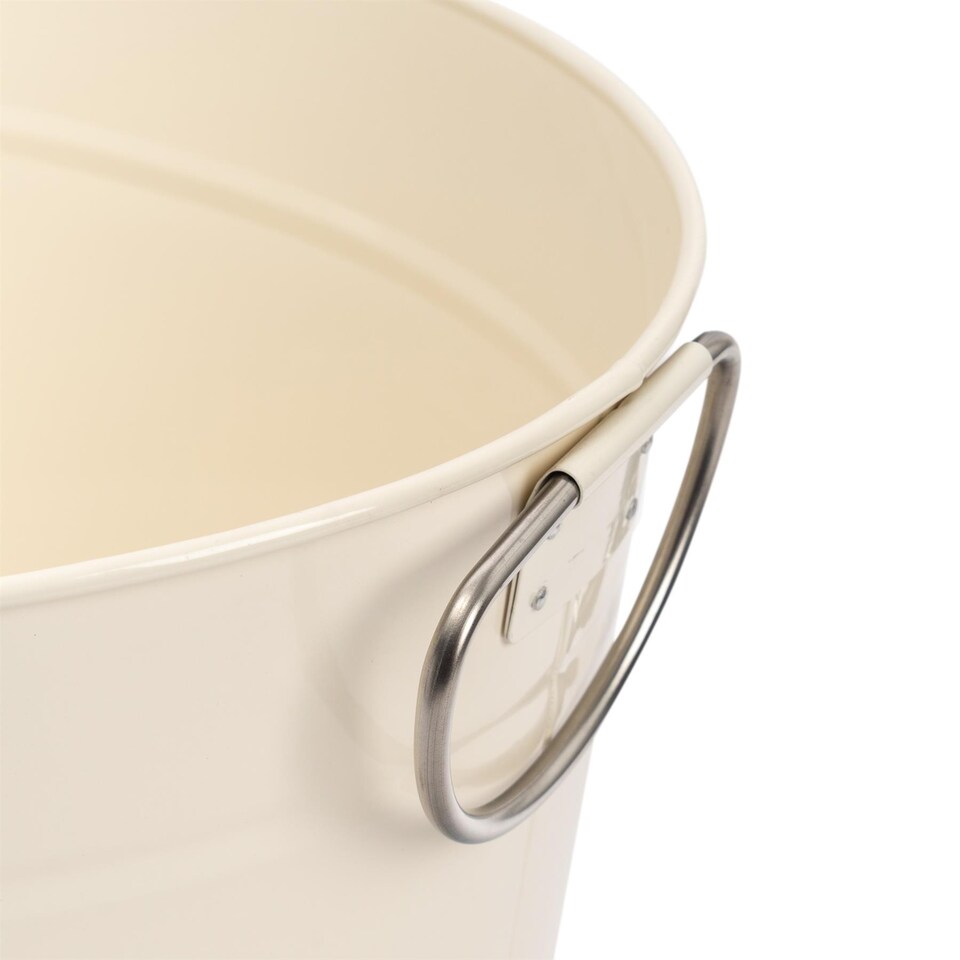 image 1 of Harbour Housewares Vintage Metal Large Drinks Bucket - Cream