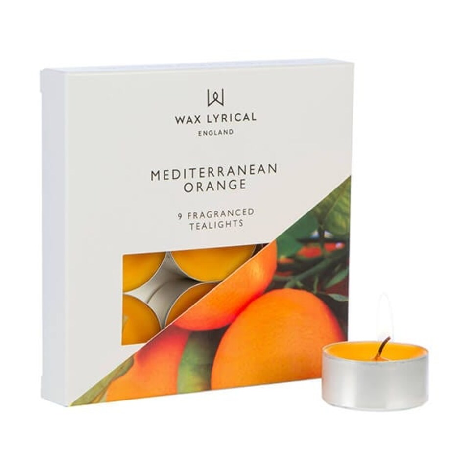 Wax Lyrical Mediterranean Orange Pack of 9 Tealights Orange