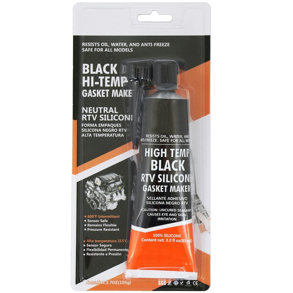 image 1 of SPARES2GO High Temperature Seal Heat Resistant Silicone Hi Temp Oven Glass Door Glue Sealant Exhaust