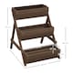 image 7 of Outsunny 3 Tier Raised Garden Bed Wooden Elevated Planter Box Kit, Tan 