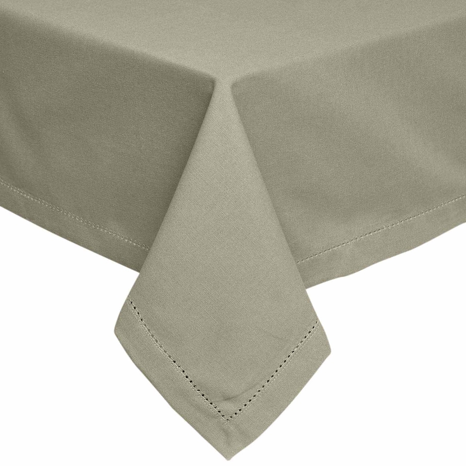 image 1 of Homescapes Grey Tablecloth - 178 x 300 cm | Grey | 178cm x 300cm (70" x 120")