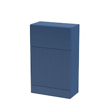 Contemporary Fluted 500mm Floor Standing WC Unit, Satin Blue | Blue | Satin Blue | 253 x 500 x 810mm