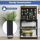image 3 of COSTWAY Workbench 290KG Work Table w/2 PCS Pegboard-Black