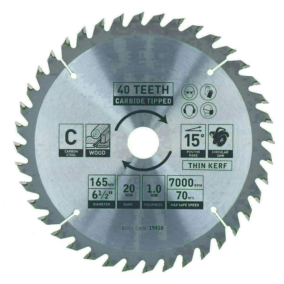 image 1 of Circular Saw Blade 165mm x 16 / 20mm Mixed Teeth TCT Cutting Disc Wood 4pc