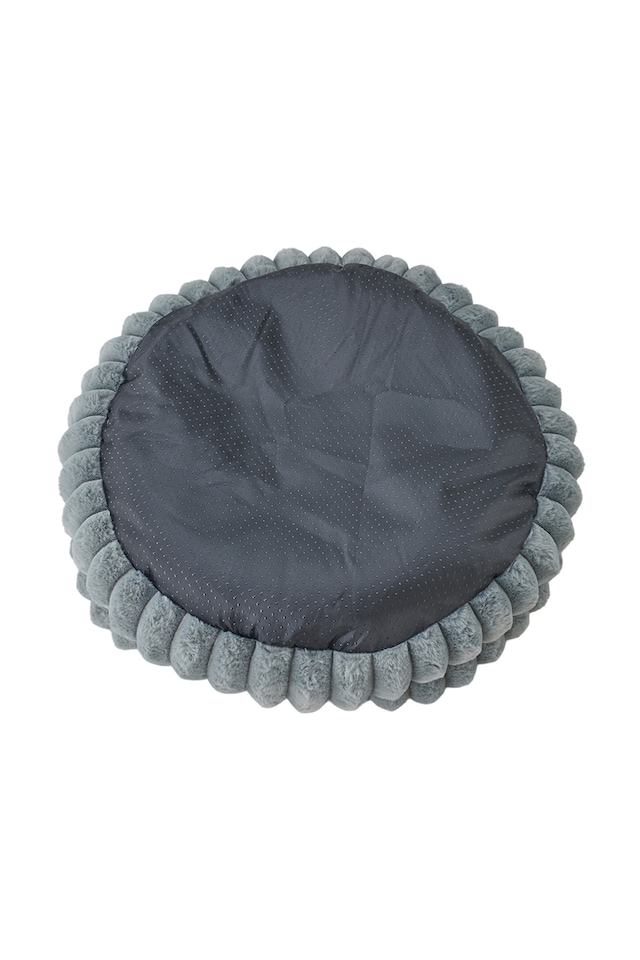 image 1 of Living and Home Pet Bolster Bed for Cat and Dog | Grey | M