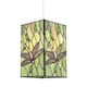 image 2 of Green Stained Glass Dragonfly Rectangular Tiffany Pendant Light Shade | Green | Green | 1