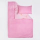 image 4 of OHS Kids Bright Rainbow Reversible Duvet Cover and Pillowcase Set, Single - Pink