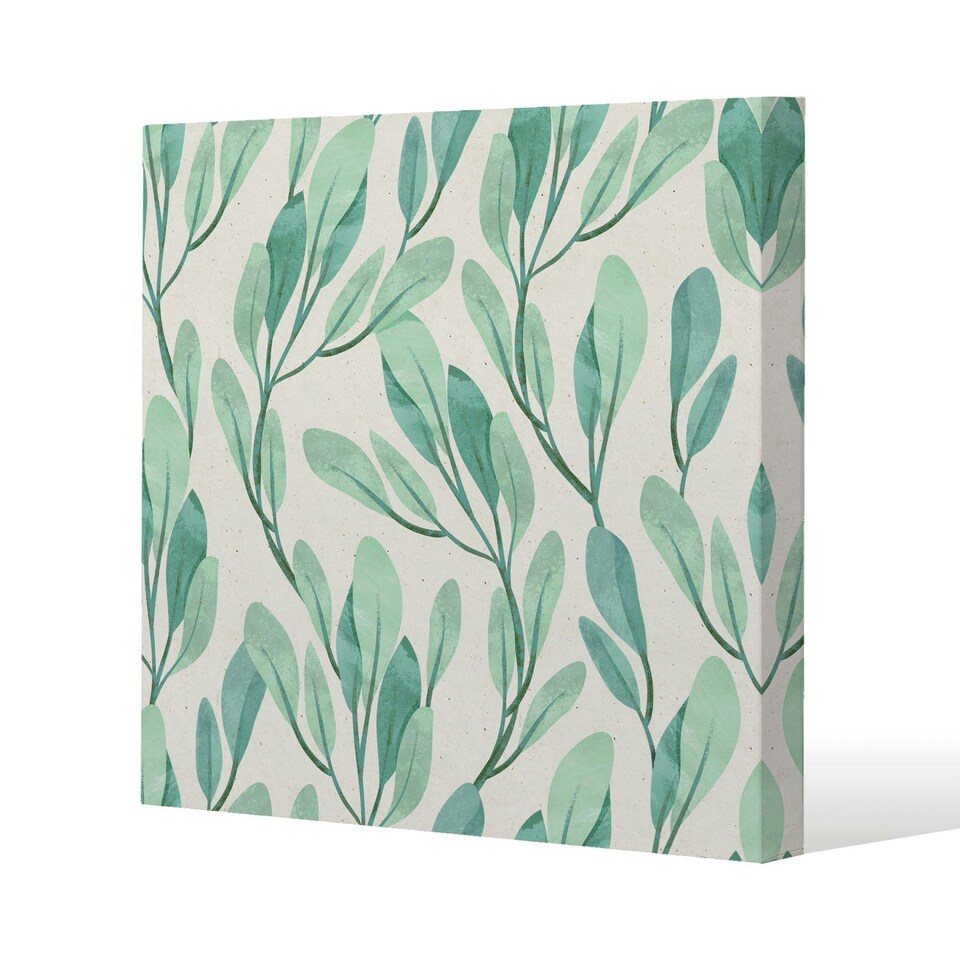 image 1 of Watercolor botanical (Canvas Print) 90 x 90 x 4cm