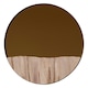image 3 of Interiors by Premier Petrified Wood Tile Large Round Mirror Gold