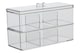 image 2 of Interiors by Premier Six Compartment Plastic Cosmetics Organiser, Makeup Drawer Organiser, Cosmetic Storage Box, Makeup Tray | Clear