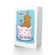 image 2 of Teddy Cake Party Hat Cute Cartoon Kids Bear Child Kids Birthday Card