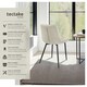 image 2 of Dining Chair Monroe - padded, velvet look, ergonomic seat, black steel legs - Set of 4 Cream