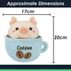 image 2 of Pig Coffee Cup Soft Toy Cute Plushie Huggable Cuddly Stuffed Toy 20cm Blue