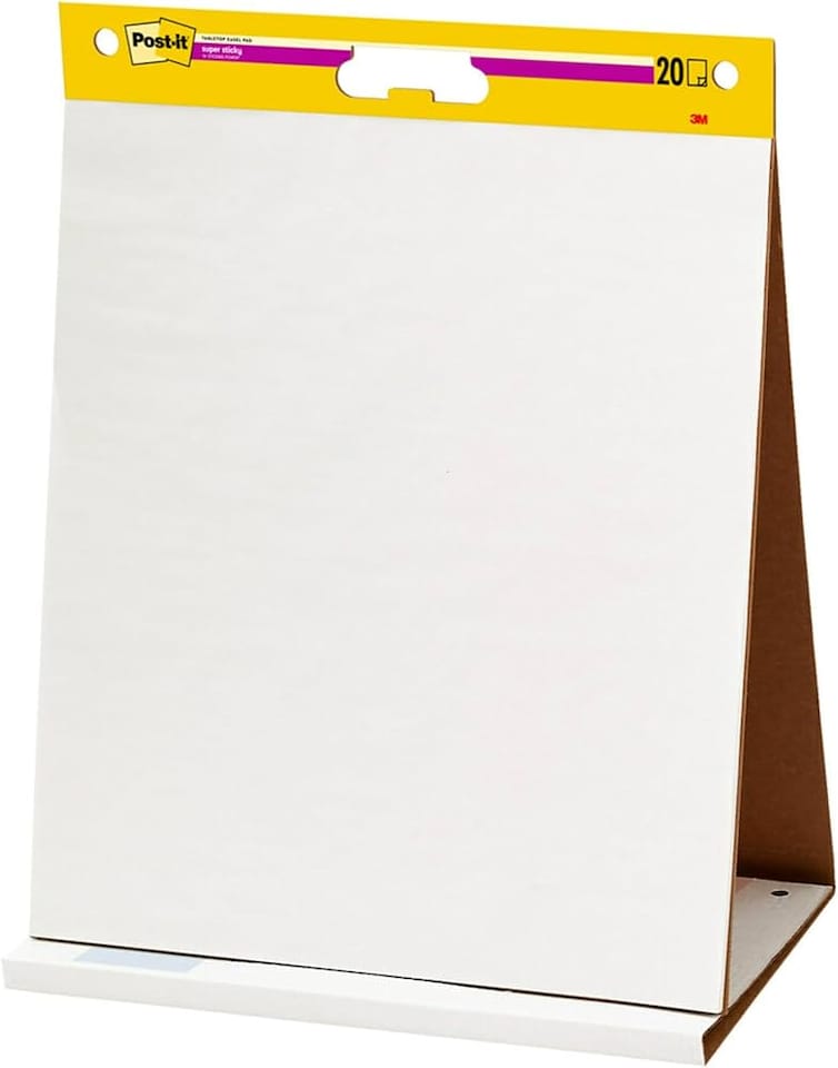 image 1 of Post-It Super Sticky Self Stick Tabletop Chart 20 Sheets 584x508mm 7100381046