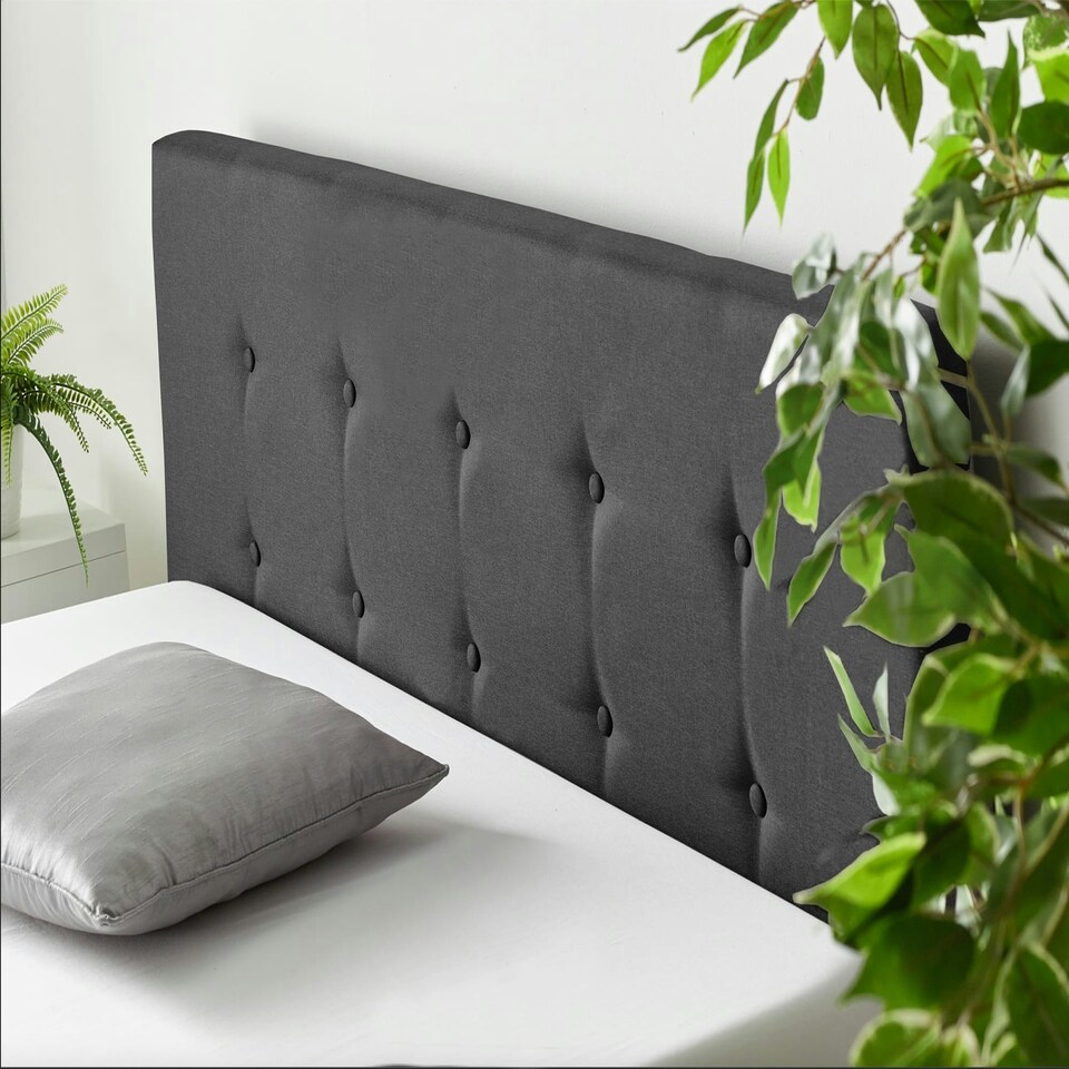 image 1 of End Lift Ottoman Storage Bed Single, Black Linen