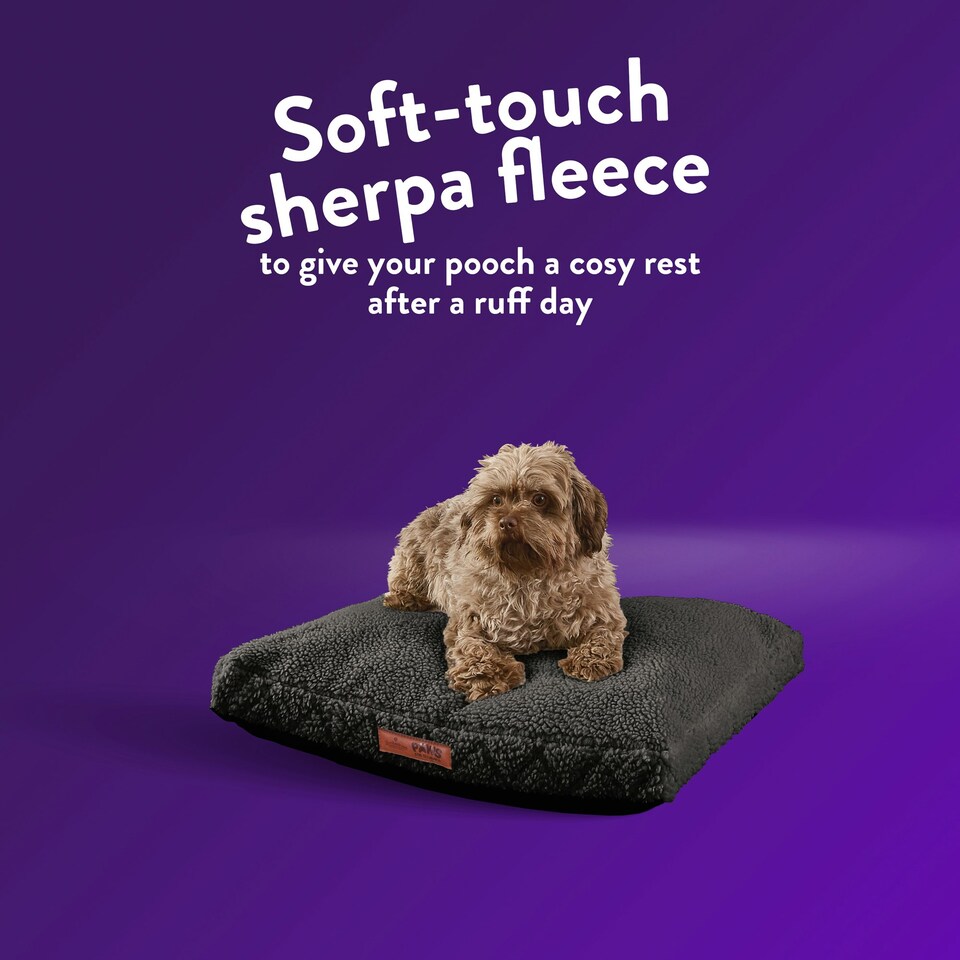 image 1 of Paws for Slumber Sherpa Pet Bed Cover, Charcoal, Small